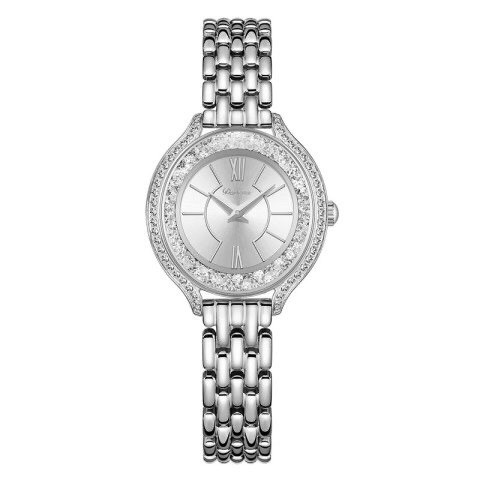 Đồng Hồ Nữ Davena 61666 Silver 30mm Mặt Đá Swarovski