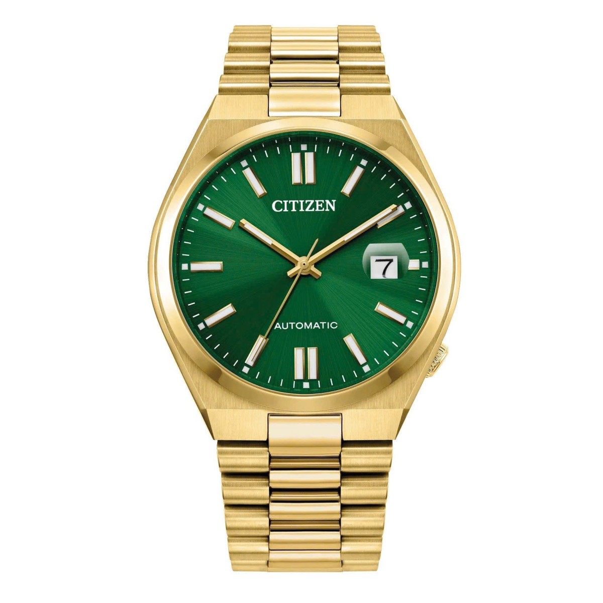 Đồng Hồ Nam Citizen Tsuyosa Mechanical Gold Green NJ0152-51X Automatic Size 40mm - Citizen Xanh Ngọc Lục Bảo