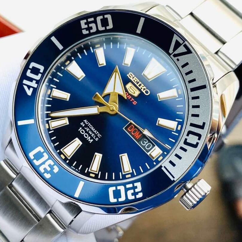 Đồng Hồ Nam Seiko 5 Sports Blue Dial Made In Japan SRPC51J1 43mm