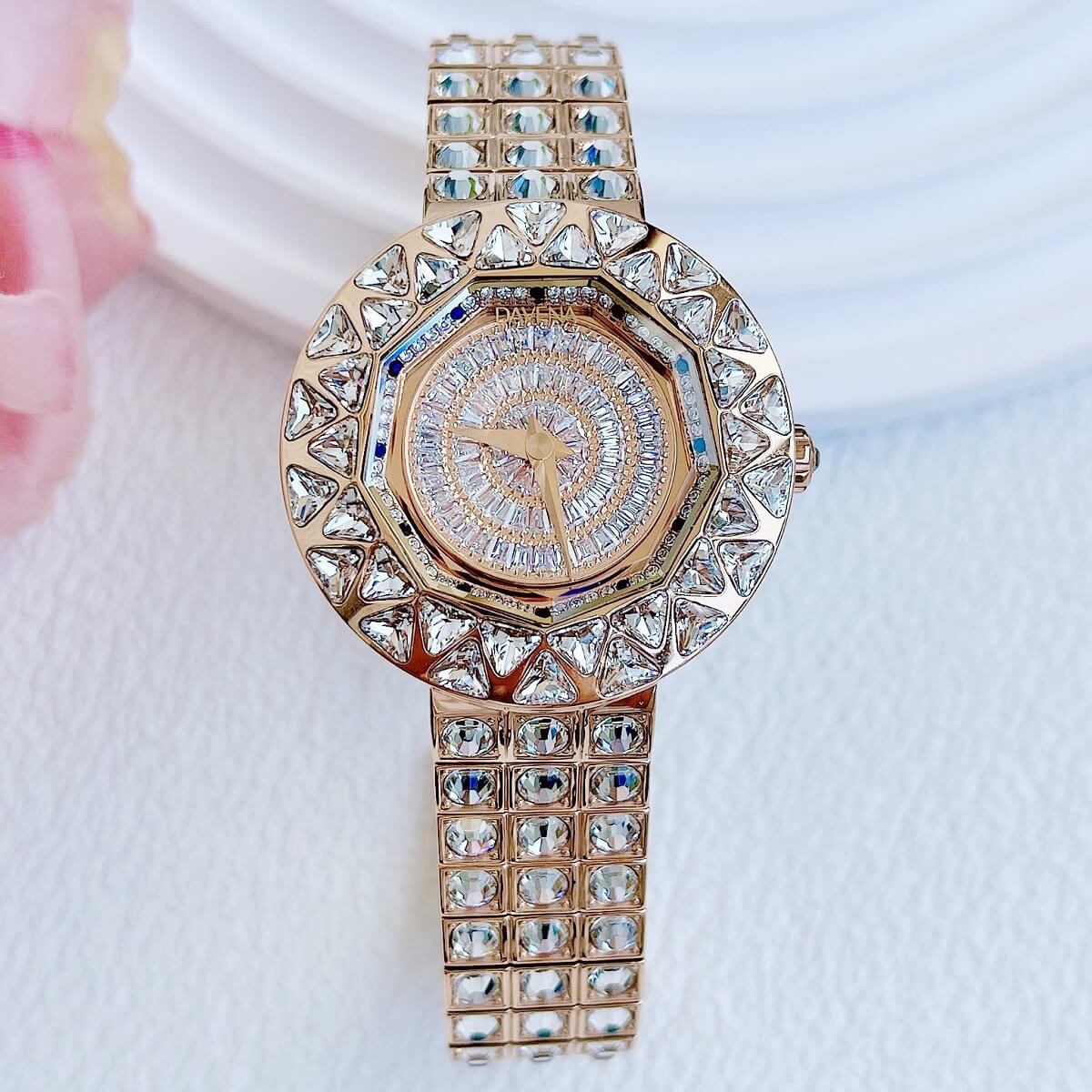 Đồng Hồ Nữ Davena D-61832 Rose Gold 38mm