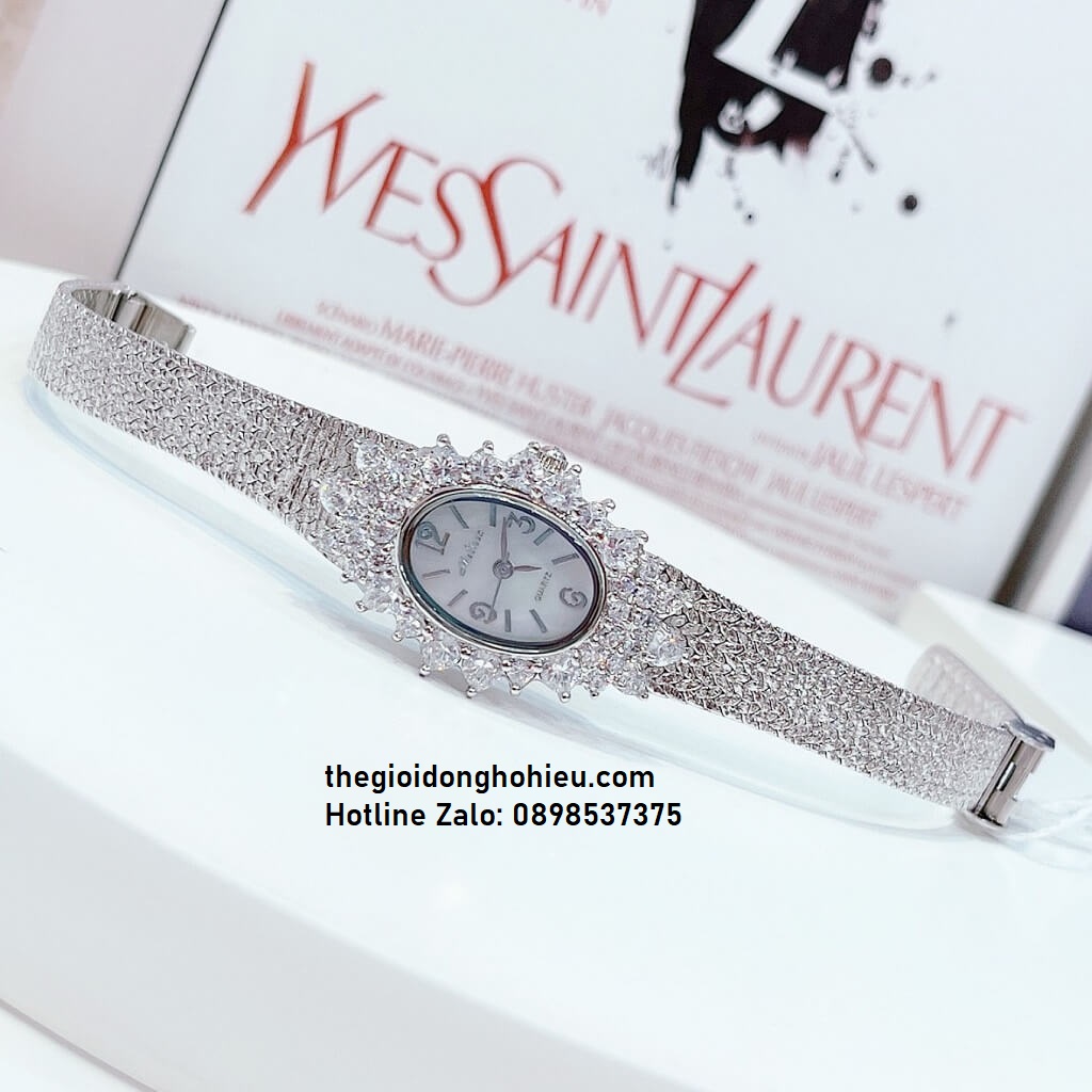 Đồng Hồ Nữ Melissa F8255 Đính Đá Silver 28mm