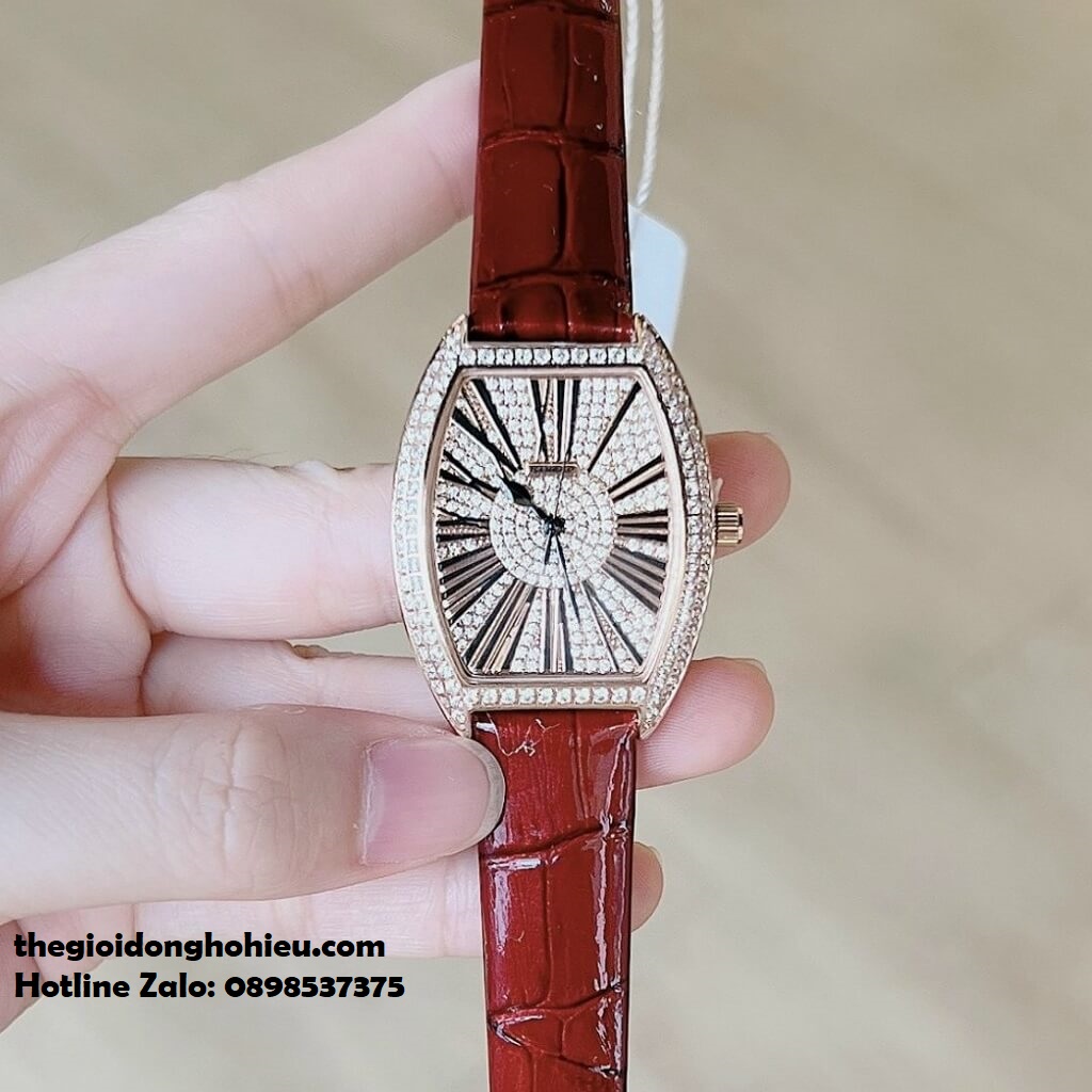 Đồng Hồ Nữ Rivero R2603 Dây Da Nâu Rose Gold 32mm