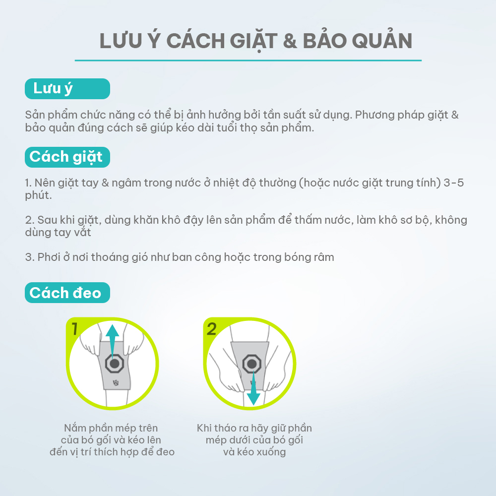 Bó gối dài Vital Salveo CJ-6206 mỏng nhẹ