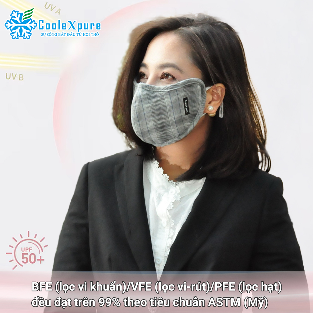 Khẩu trang lọc khí hại PM2.5, Chống UV, Giữ ẩm da CooleXpure CLB24099-26
