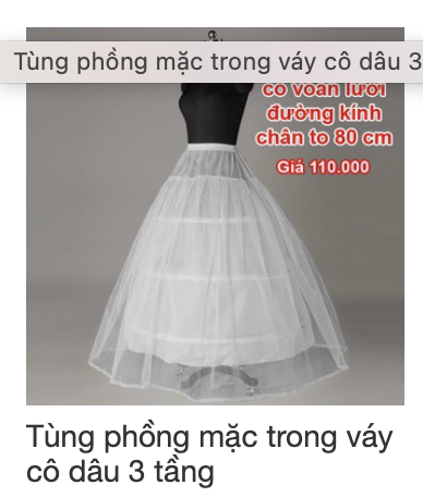 Tùng phồng váy cưới