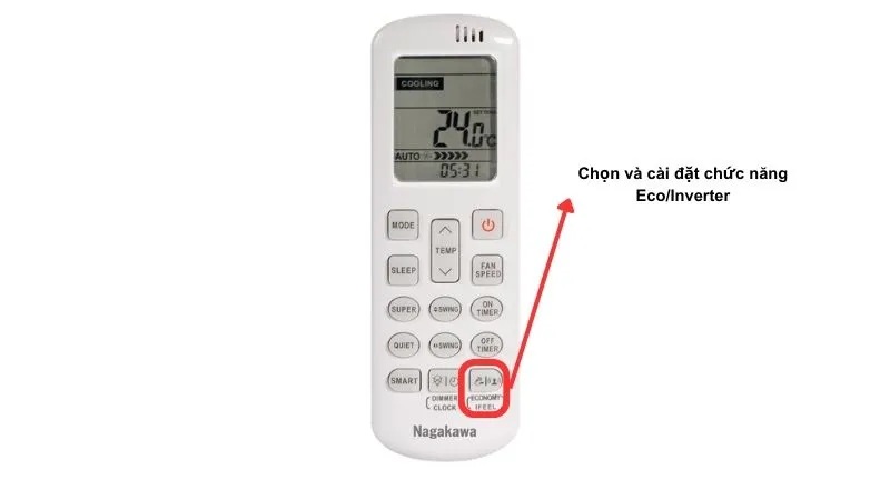 Chế độ Eco trên điều khiển điều hoà 