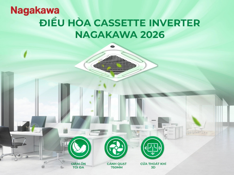 Điều hòa NT-C50R1T20 phù hợp trần hẹp cần làm mát êm