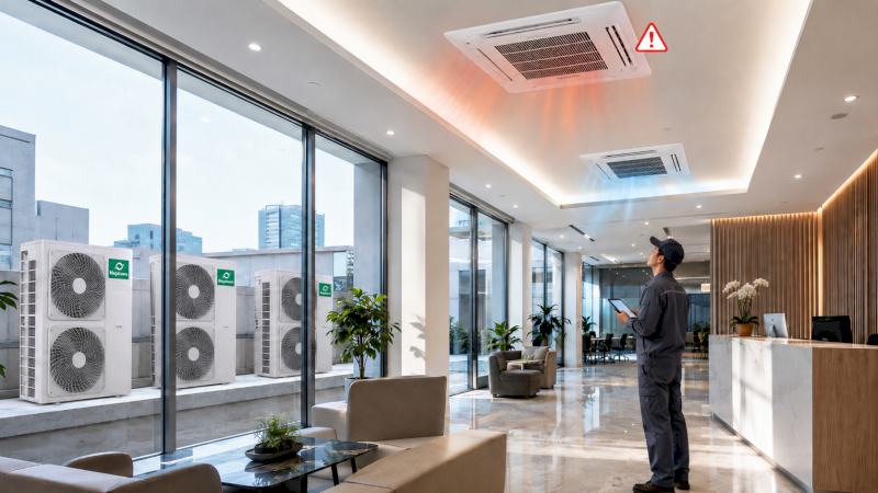 Cảm biến nhiệt hỏng khiến cục nóng ngắt sớm
