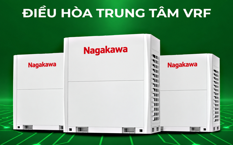 Dàn nóng điều hòa trung tâm VRF Nagakawa NAMU-H80U01 có công suất lớn, kết nối được nhiều dàn lạnh cho biệt thự, văn phòng và tòa nhà.