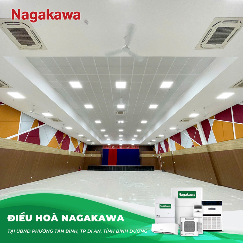 Điều hòa âm trần cassette 36,000 BTU/h của Nagakawa 