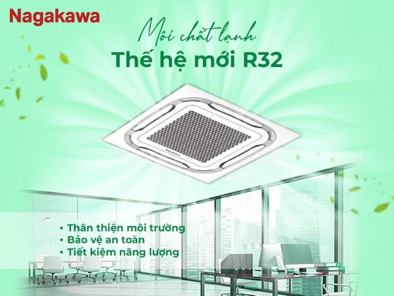 Điều hòa âm trần Cassette Inverter 8 hướng thổi NIT-C12R2U54
