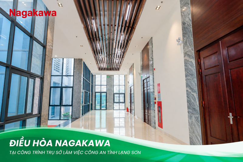 Hệ thống điều hòa lắp đặt tại hành lang, lối đi