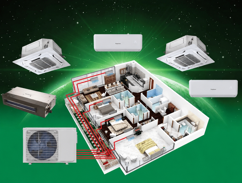 Điều hòa Multi Nagakawa phù hợp với các thiết kế căn hộ/ngôi nhà có nhiều phòng