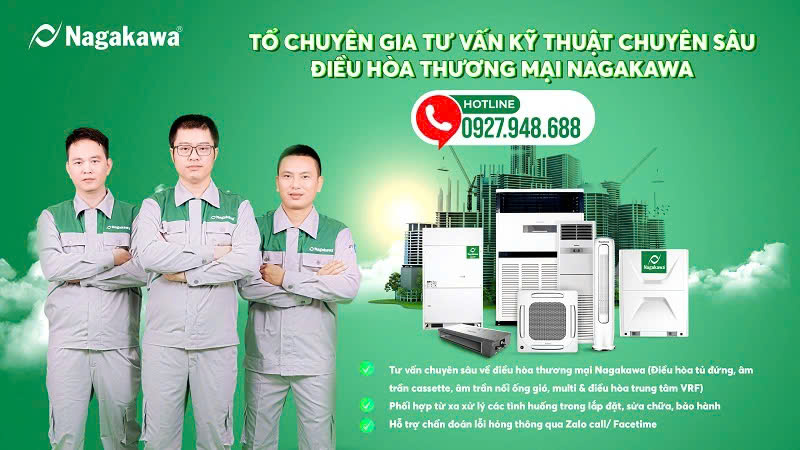 Đội ngũ Nagakawa có nhiều năm kinh nghiệm trong việc tư vấn và lắp đặt máy lạnh