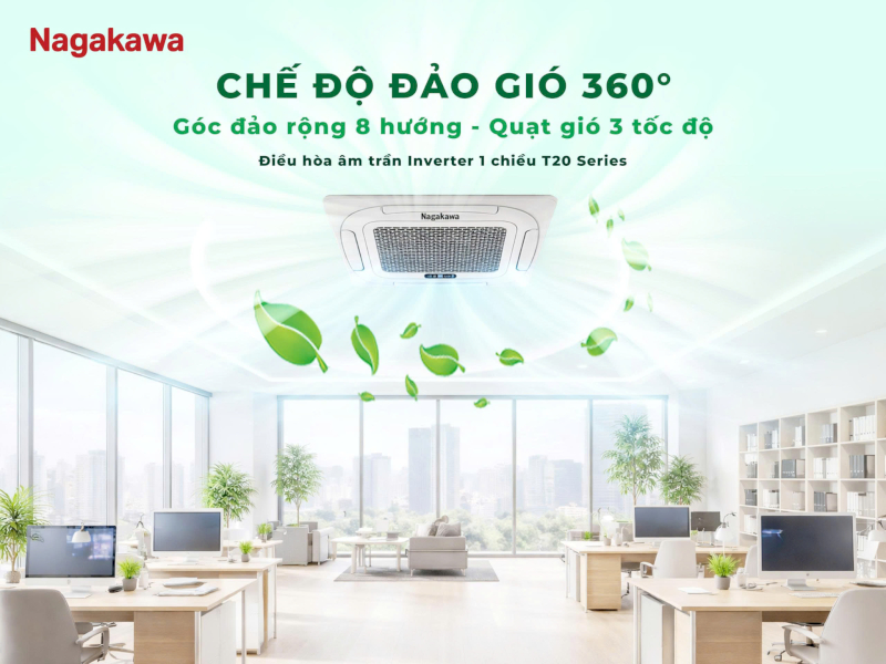 Điều hòa NT-C24R1T20 phù hợp trần thấp, phòng rộng
