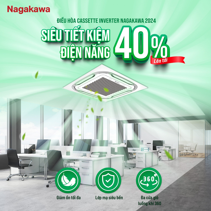 điều hòa âm trần công nghệ Inverter để tiết kiệm điện năng hiệu quả