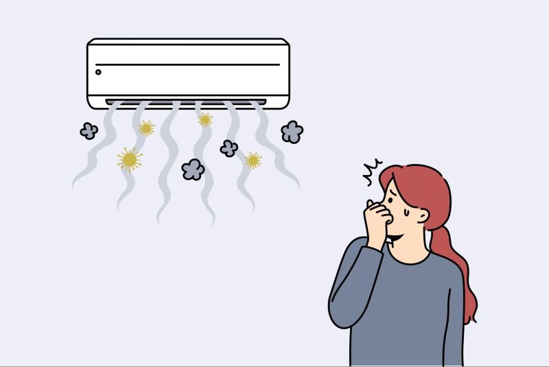 Mùi hôi bất thường tỏa ra từ điều hòa