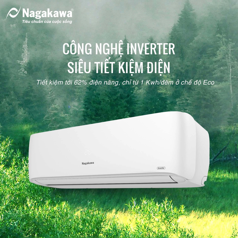 Nagakawa NIS-C09R2H12 tiết kiệm điện lâu dài nhờ BLDC Inverter