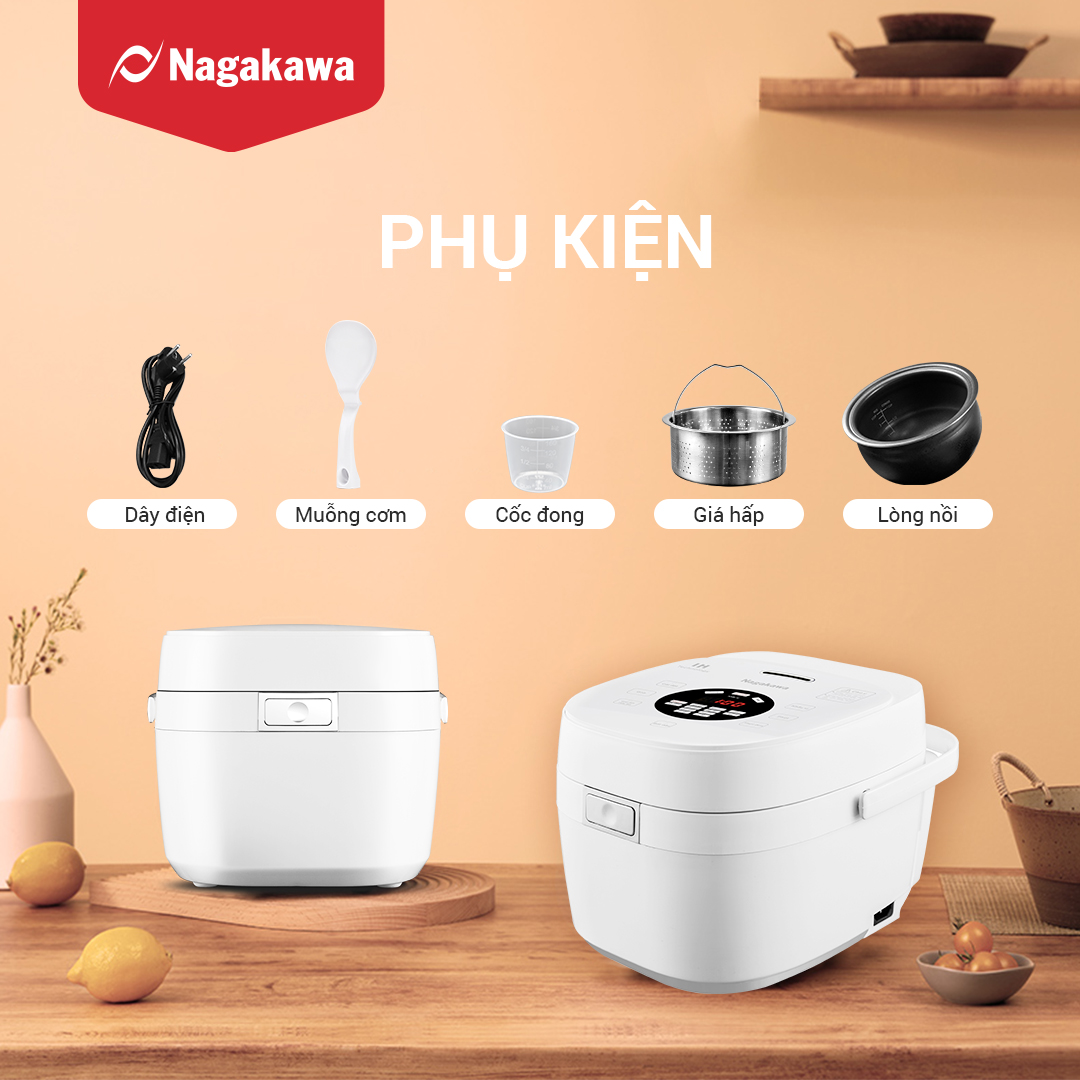 Ngoài các bộ phận chính, nồi cơm điện cao tần thường đi kèm những phụ kiện bổ trợ cho quá trình nấu ăn