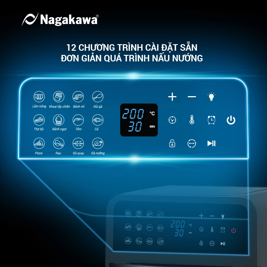 Nồi chiên không dầu có chức năng cài đặt sẵn chương trình nấu giúp làm phong phú thực đơn gia đình