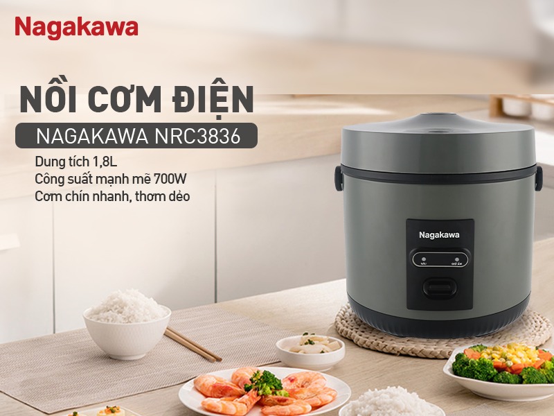 Nồi cơm điện cơ 1.8L - NRC3836 Nồi cơm điện cơ 1.8L - NRC3836