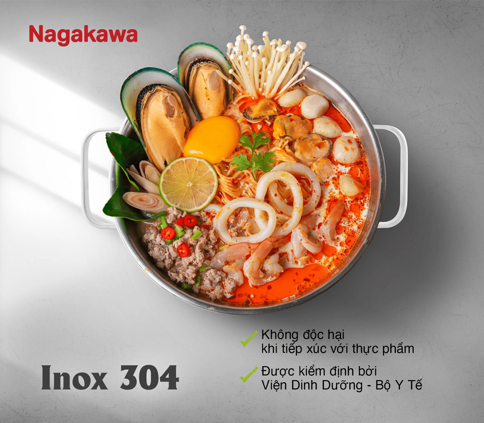 Inox 304 an toàn vệ sinh thực phẩm 