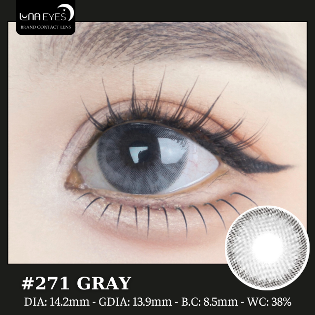 (Luna Eyes) 271 GRAY - size vừa