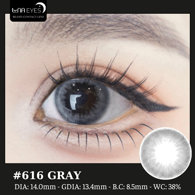 (Luna Eyes) 616 GRAY - size nhỏ
