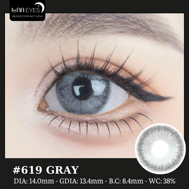 (Luna Eyes) 619 GRAY - size nhỏ
