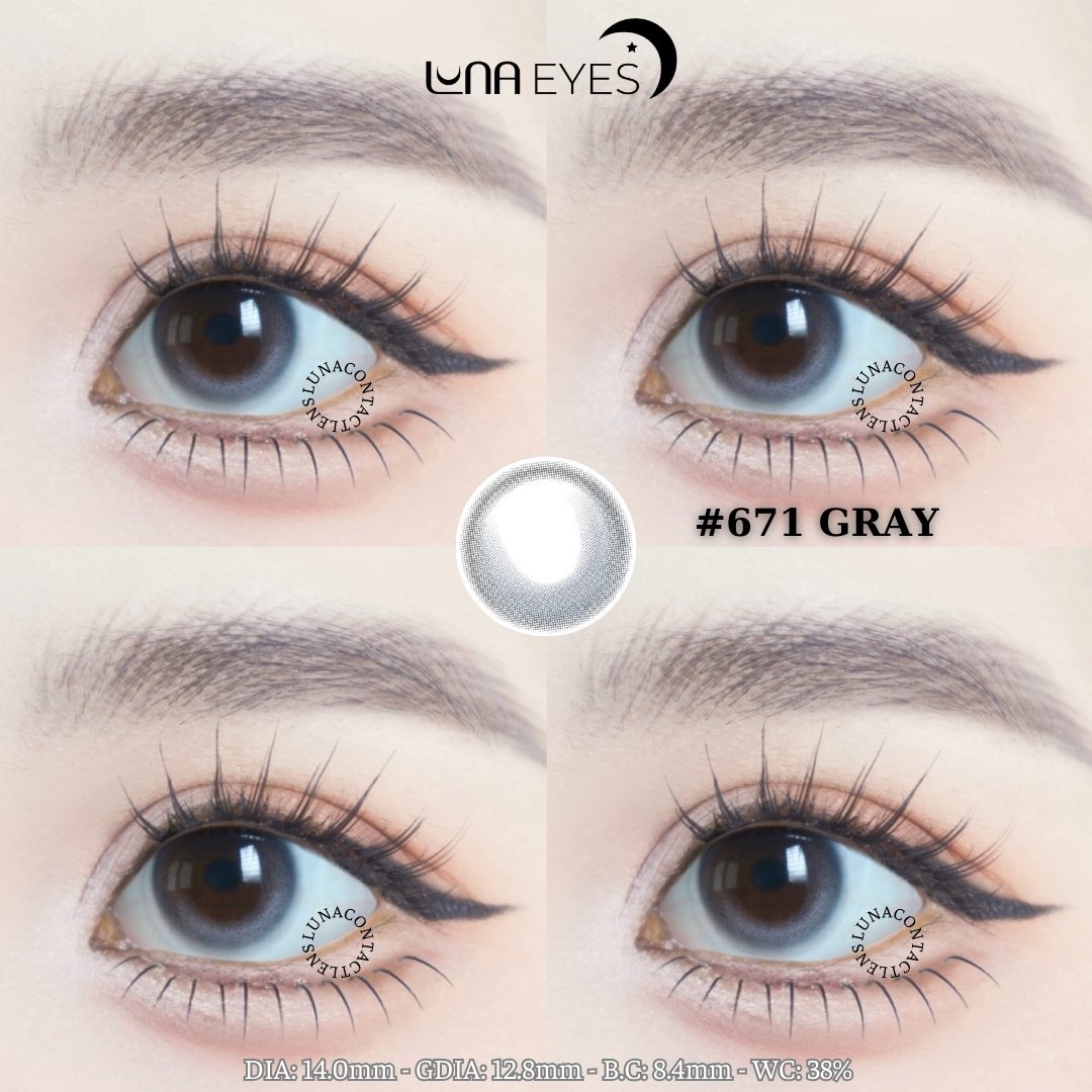 (Luna Eyes) 671 GRAY - size nhỏ