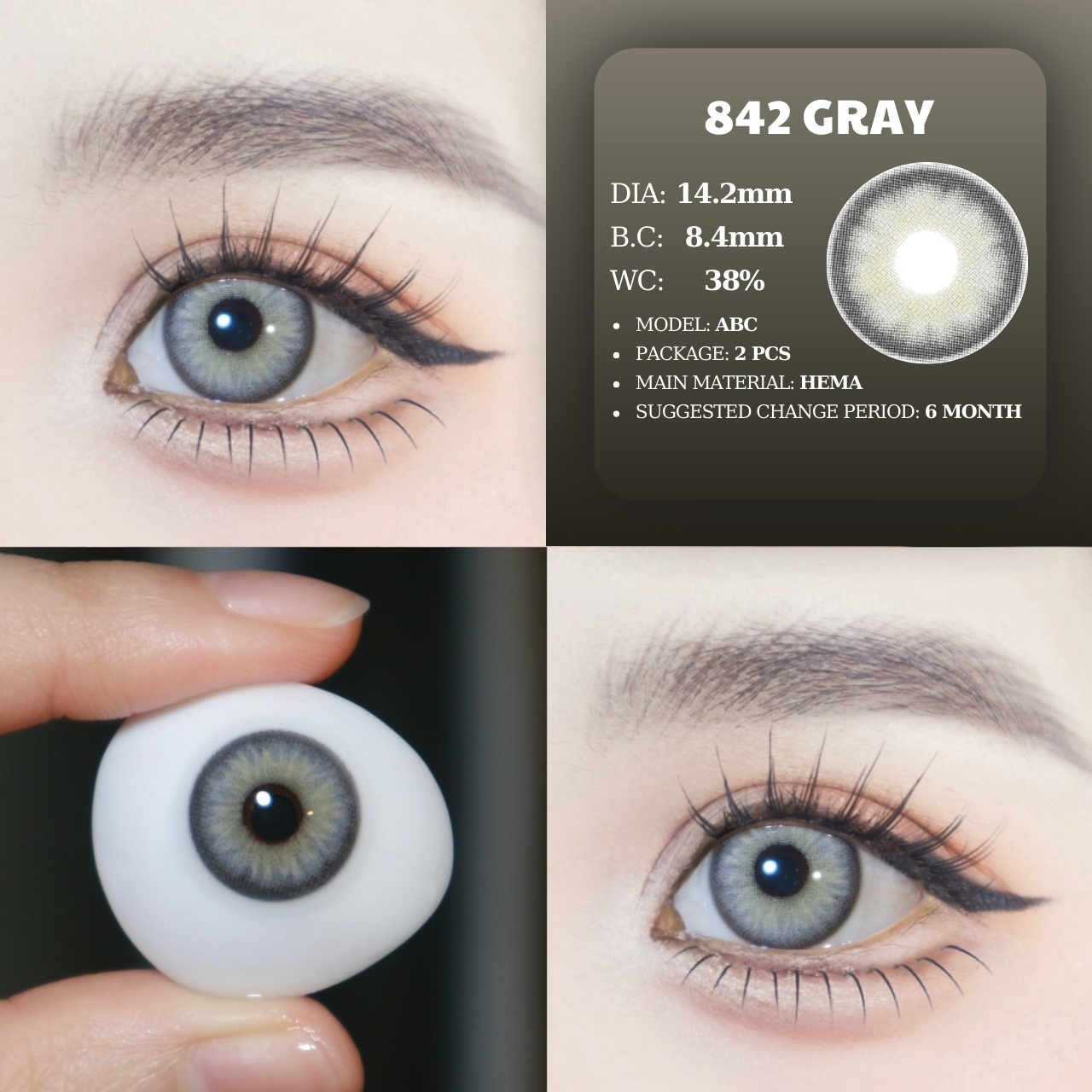 PP 842 GRAY - size vừa