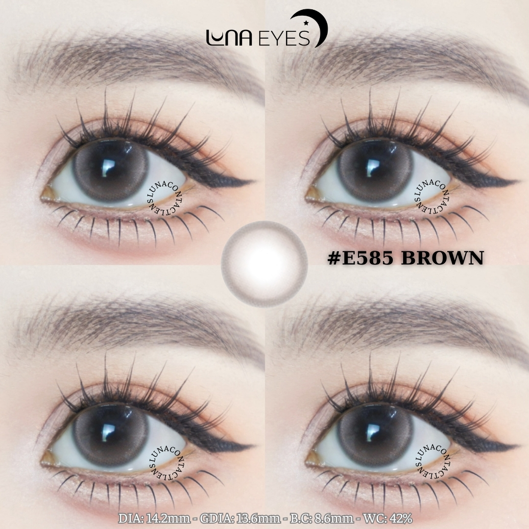 (Luna Eyes) E585 BROWN - size vừa