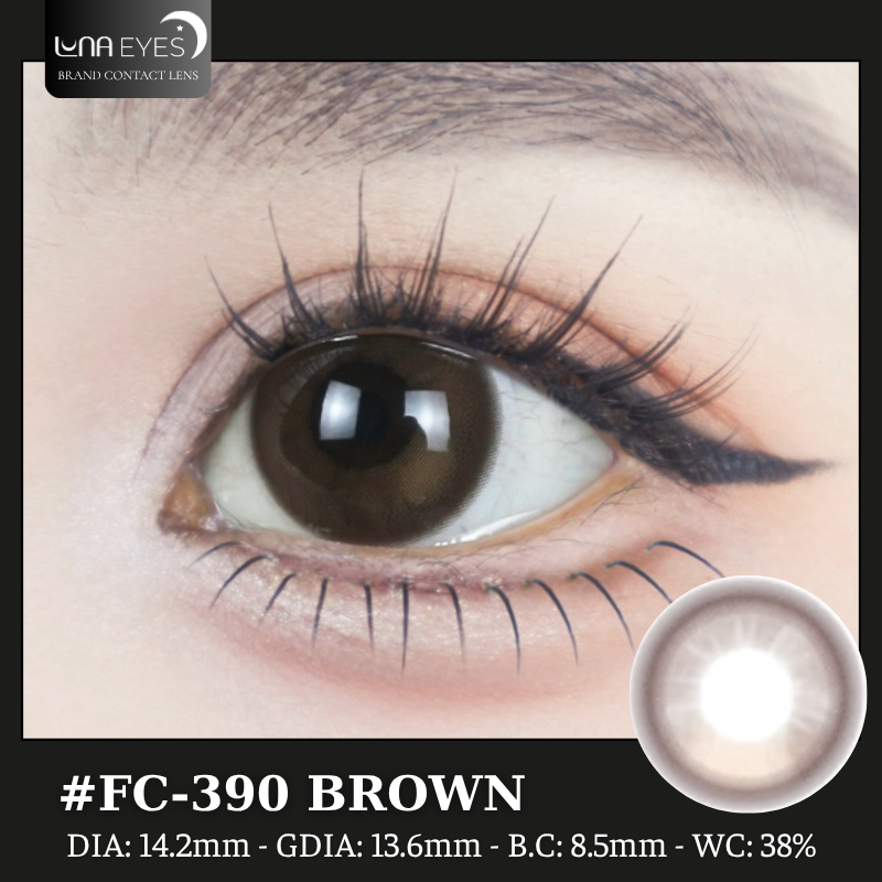 (Luna Eyes) FC-390 BROWN - size vừa