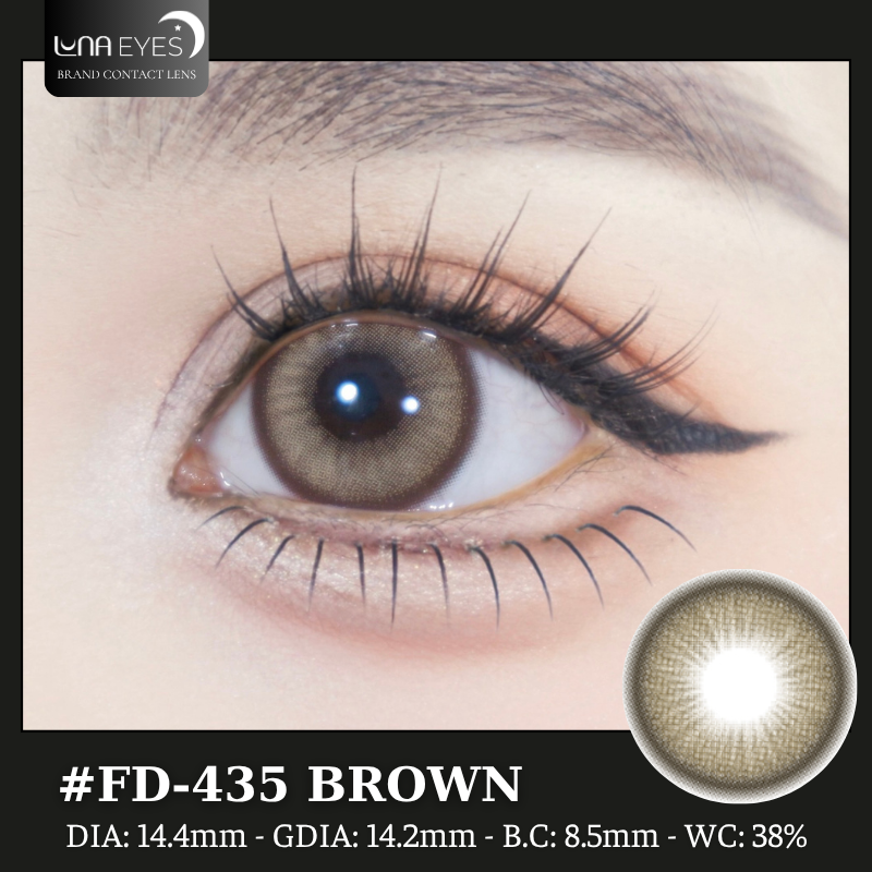 (Luna Eyes) FD-435 BROWN - size vừa