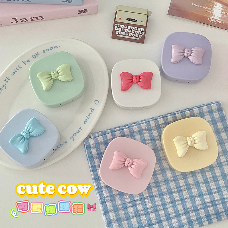 Khay vuông trơn gắn nơ kèm dụng cụ đeo