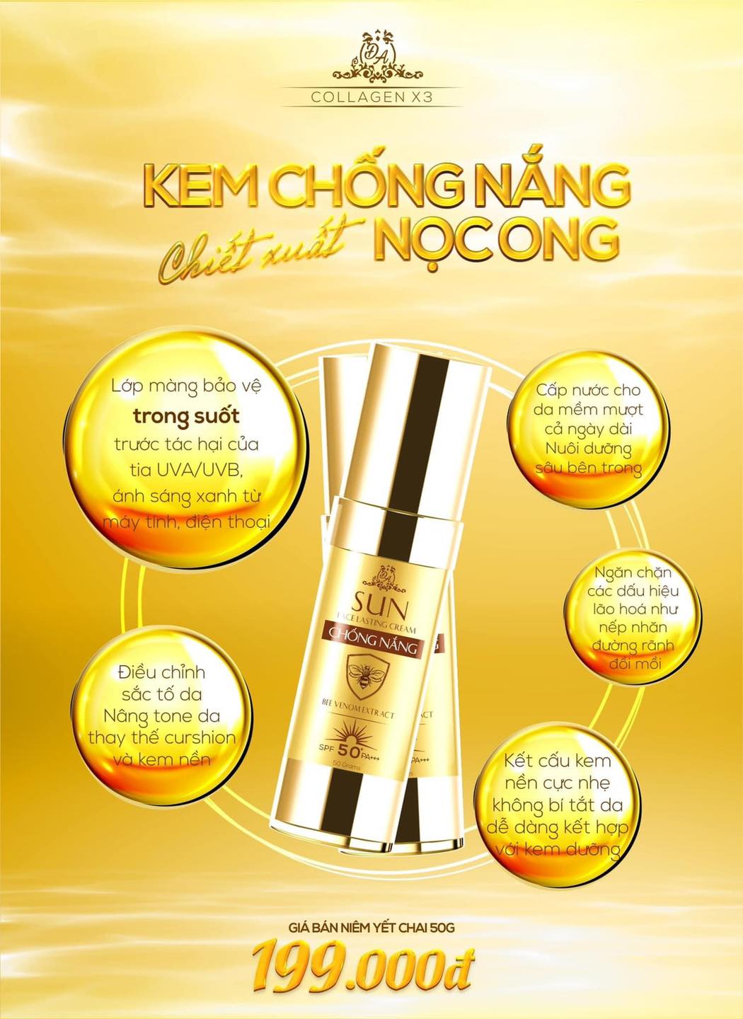 Chống nắng Nọc Ong Chúa [ mẫu củ ]