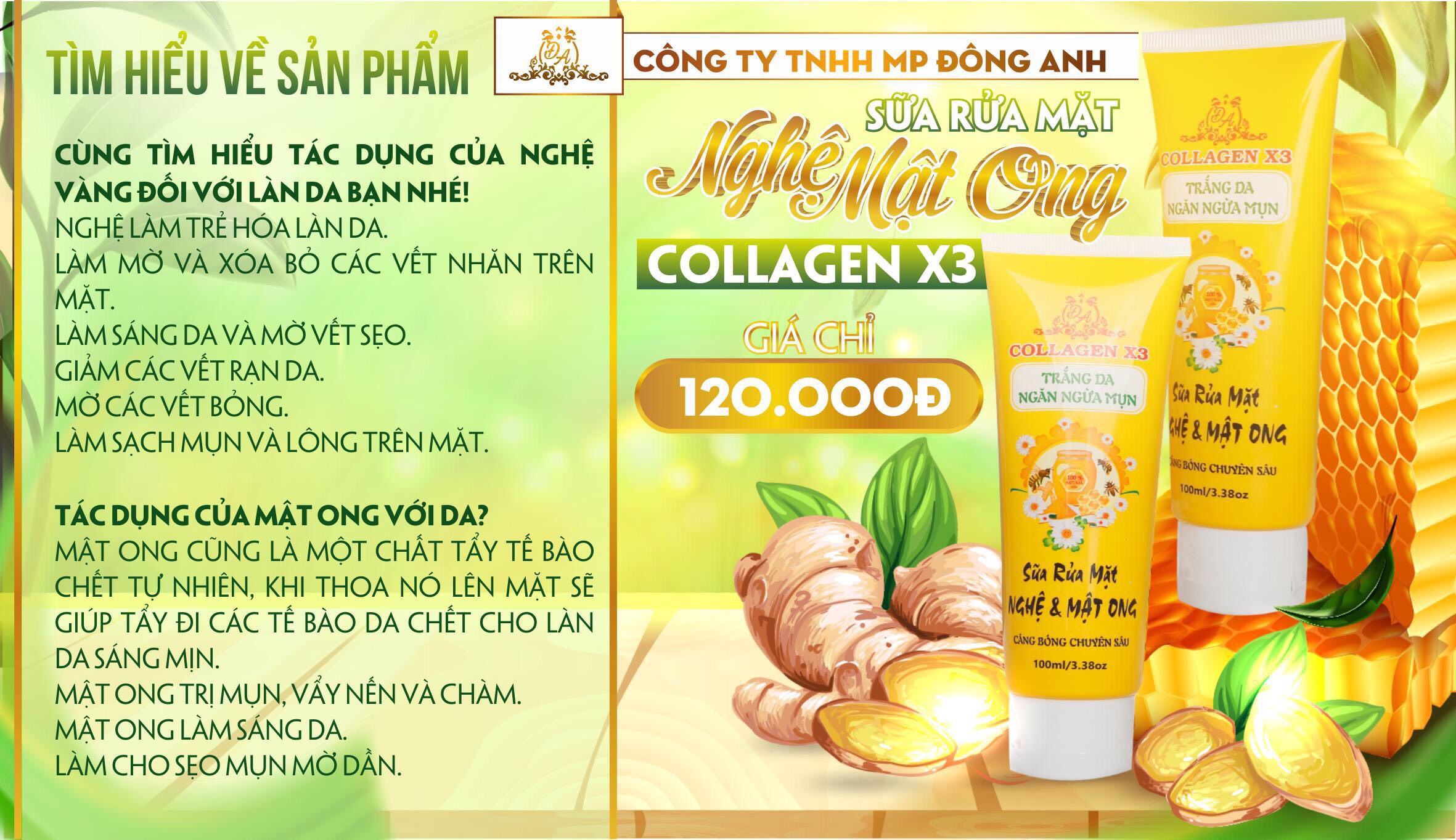 Sữa Rửa Mặt Nghệ Mật Ong