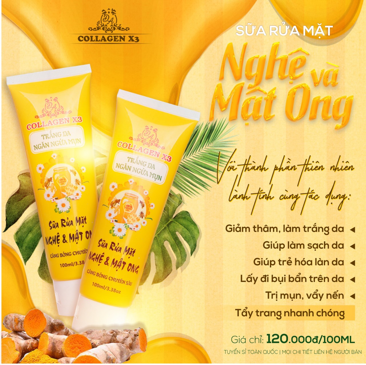 Sữa Rửa Mặt Nghệ Mật Ong