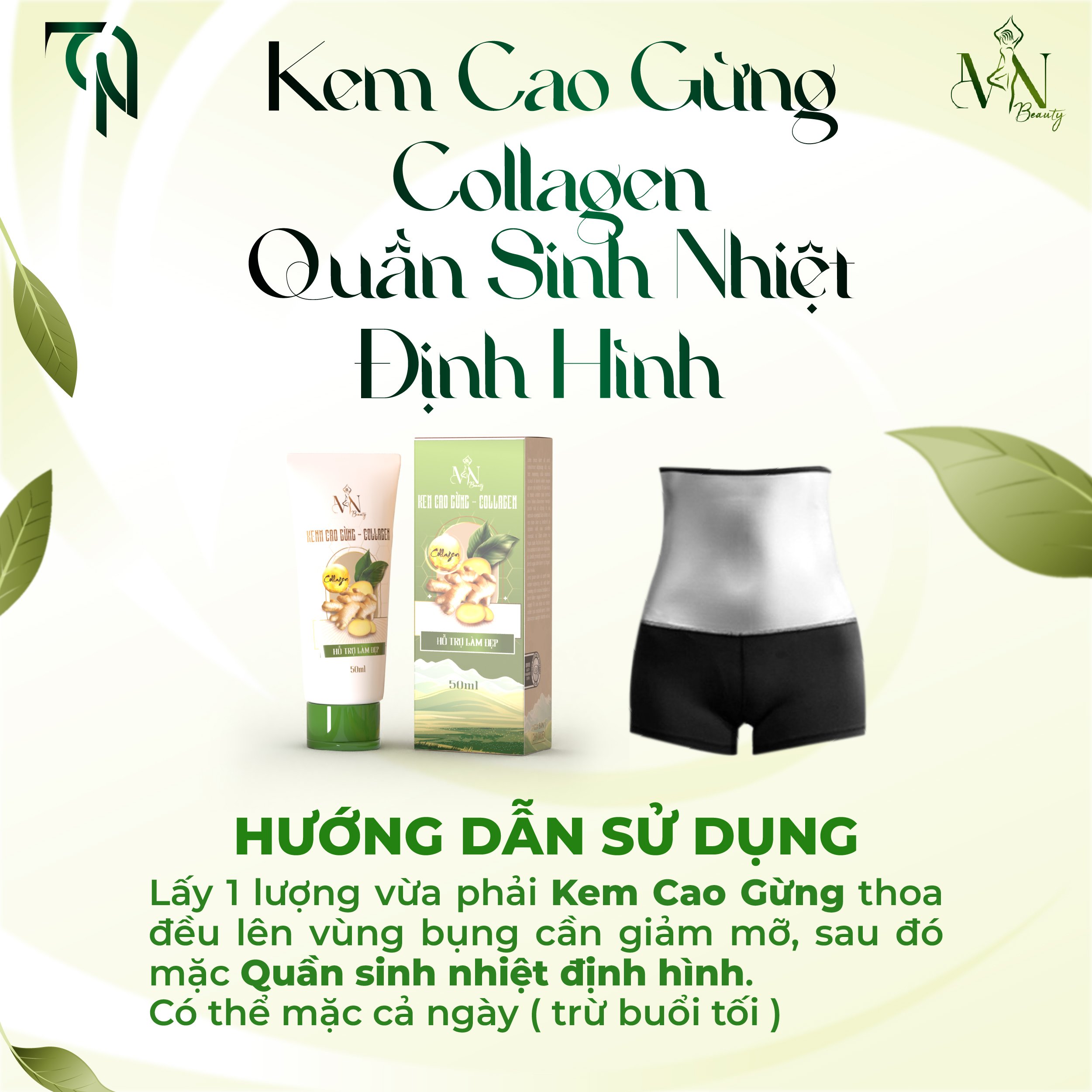 Giảm Mỡ Bụng Cô Ba Trà [ Có Thẻ Cào Trúng Thưởng Cào Trúng 100% ] Tặng Quần Định Hình Eo,Tặng Tan Mỡ Cao Gừng