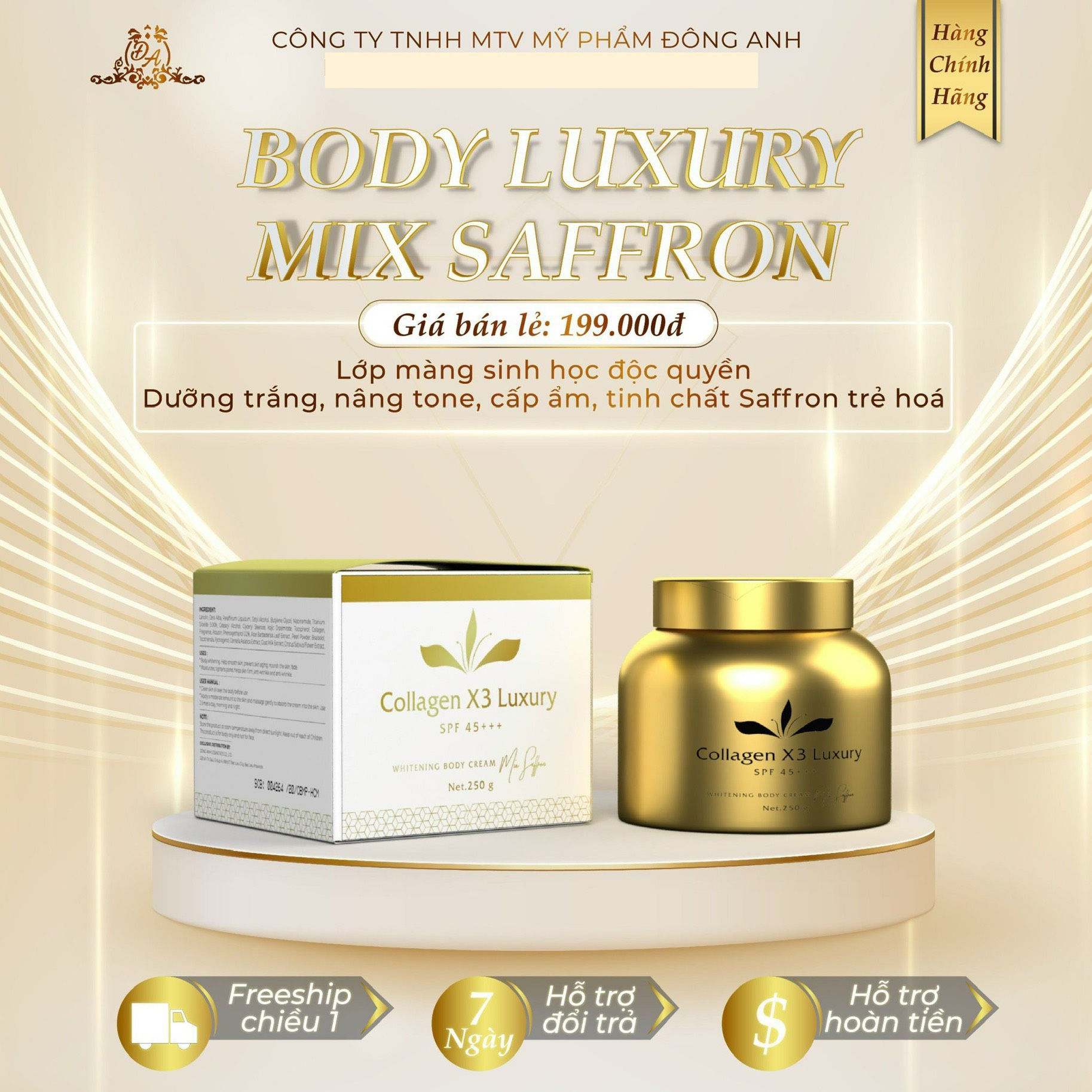 Kem Body Luxury 250gram