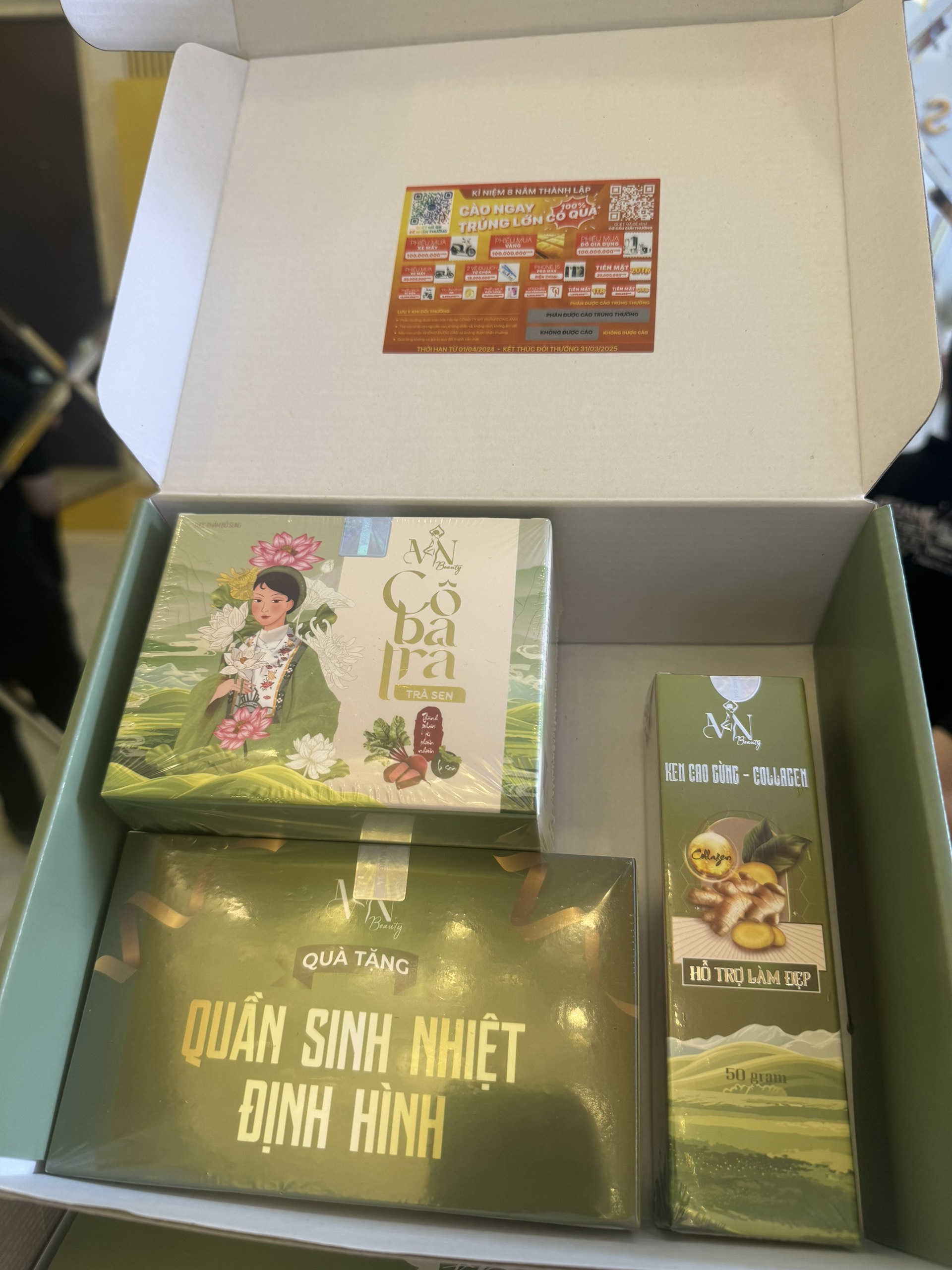 Giảm Mỡ Bụng Cô Ba Trà [ Có Thẻ Cào Trúng Thưởng Cào Trúng 100% ] Tặng Quần Định Hình Eo,Tặng Tan Mỡ Cao Gừng