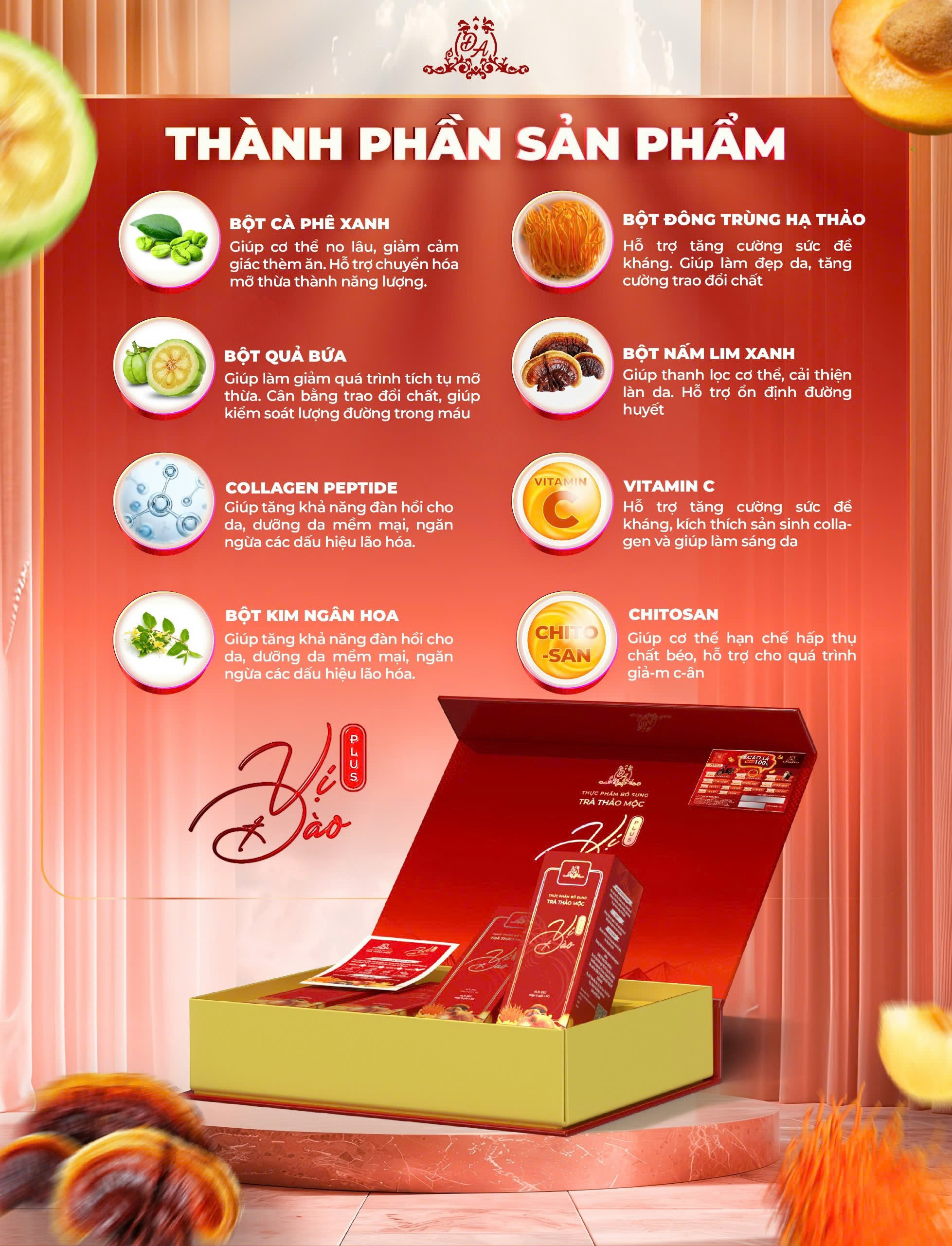 Trà Đào Nâng Cấp [ Tặng thẻ cào trúng thưởng 100% + Cô ba trà ]