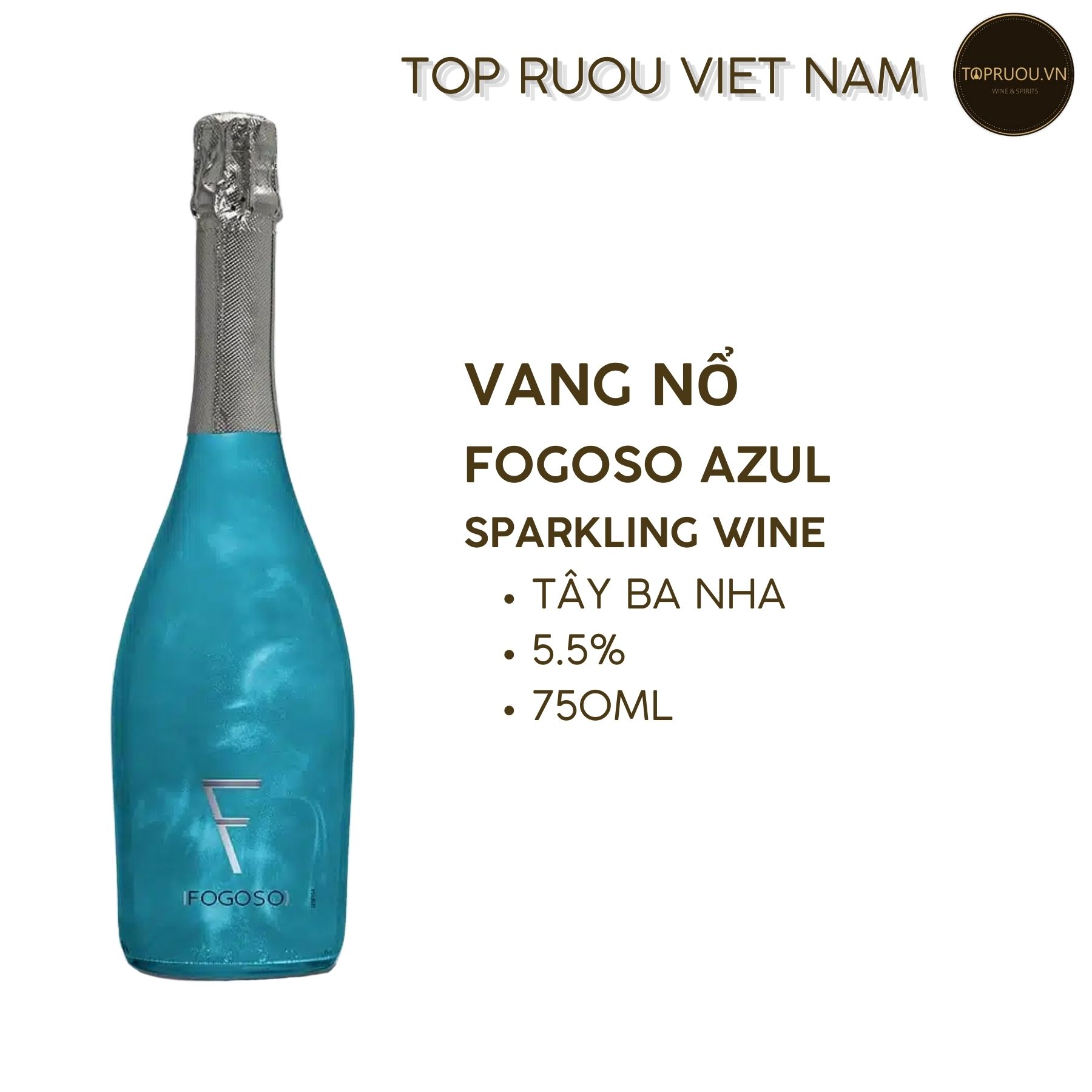 Vang Nổ Fogoso Azul - Tây Ban Nha - Airen & Moscatel - 5,5% - 750ml
