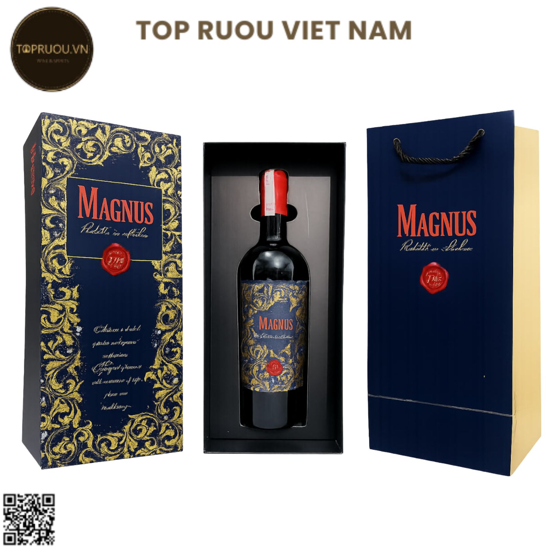 Hộp Qùa Tết Magnus - Ý - Primitivo - 17% - 750ml
