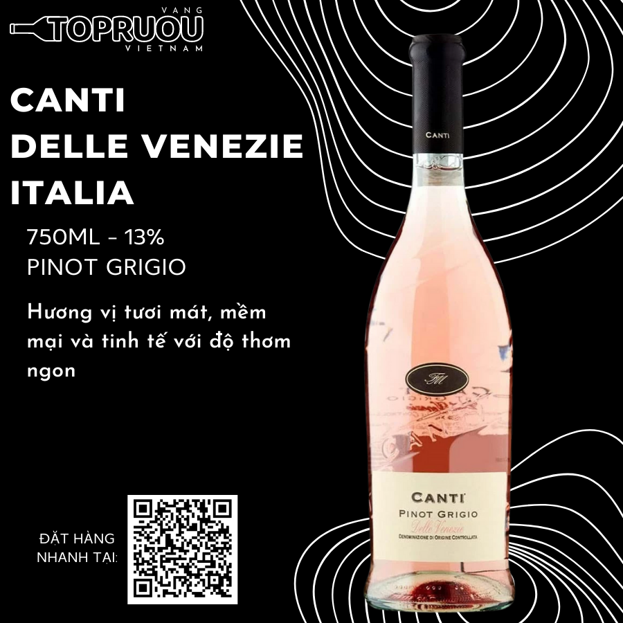 Vang Hồng Canti Pinot Grigio Delle Venezie D.O.C Rose 750ml - Italia - 13%