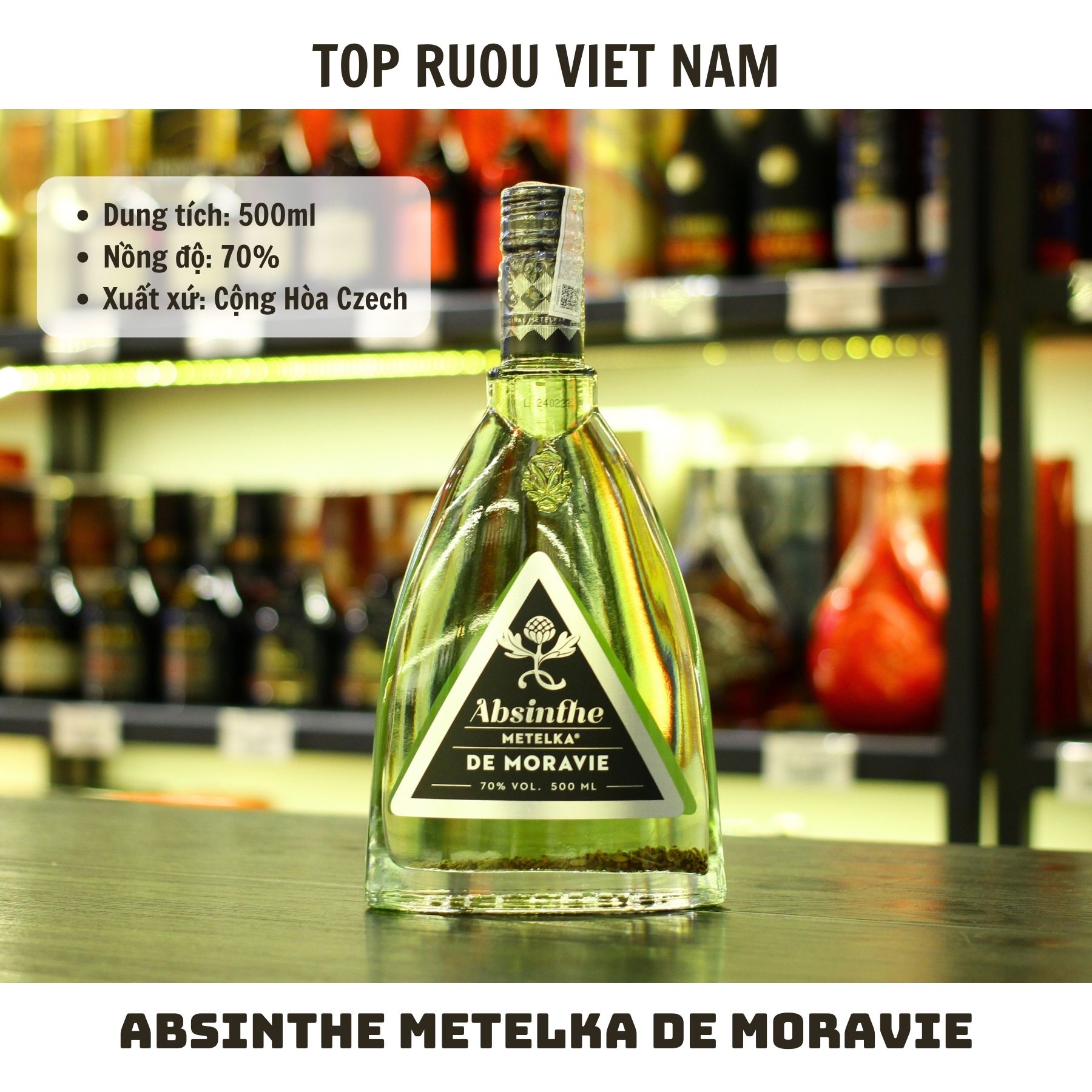 Absinthe Metelka De Moravie - 500ml - 70% - Cộng Hòa Czech