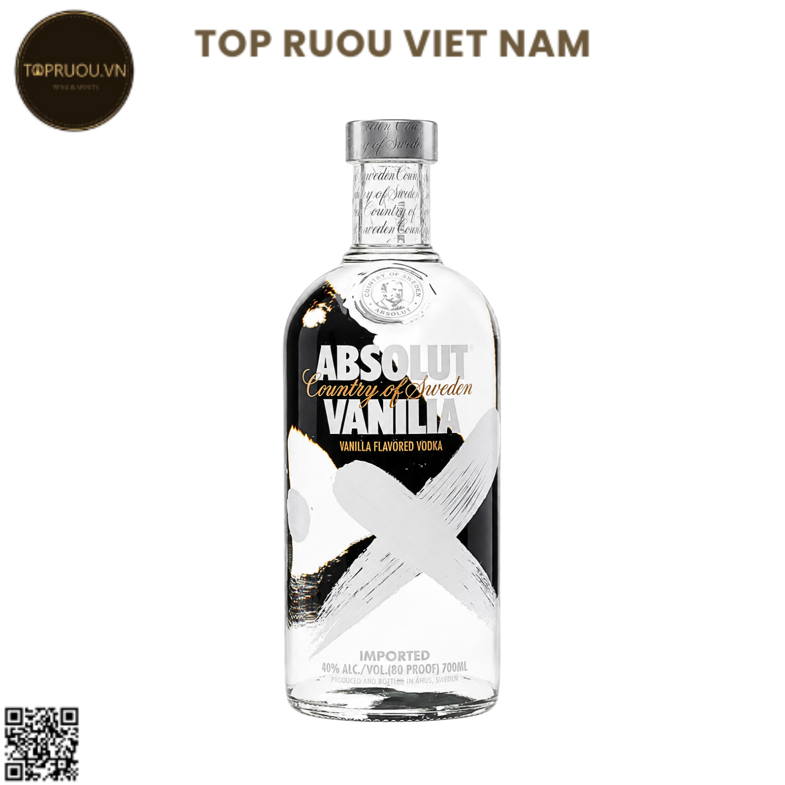 Vodka Absolut Vanila (Vani) - 700ml - 40% - Thụy Điển