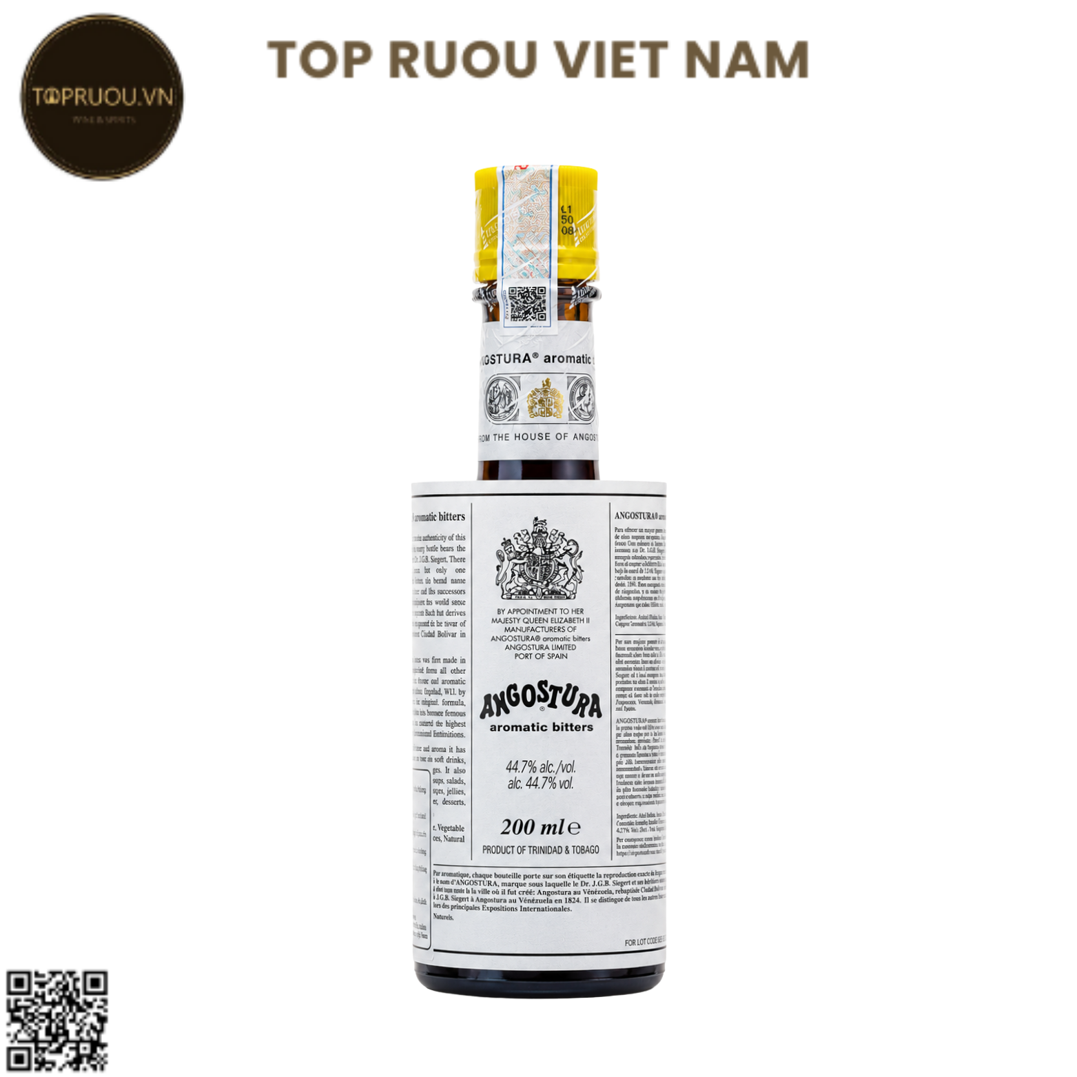 Rượu Đắng Angostura Aromatic Bitters - 200ml - 44,7% - Trinidad & Tobago