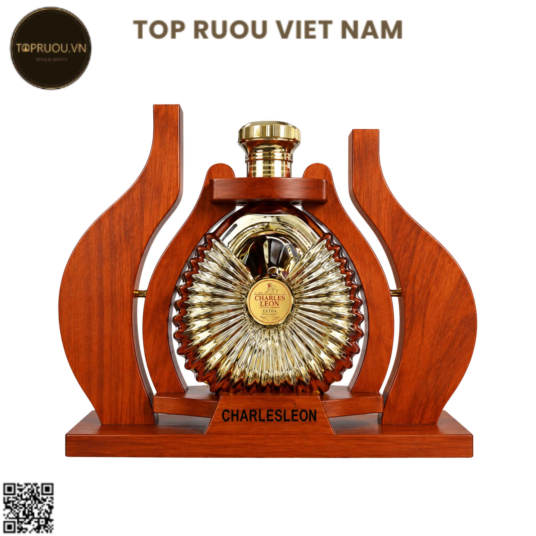 Kệ Gỗ Brandy XO Charles Extra Gold - 700ml - 40% - Pháp