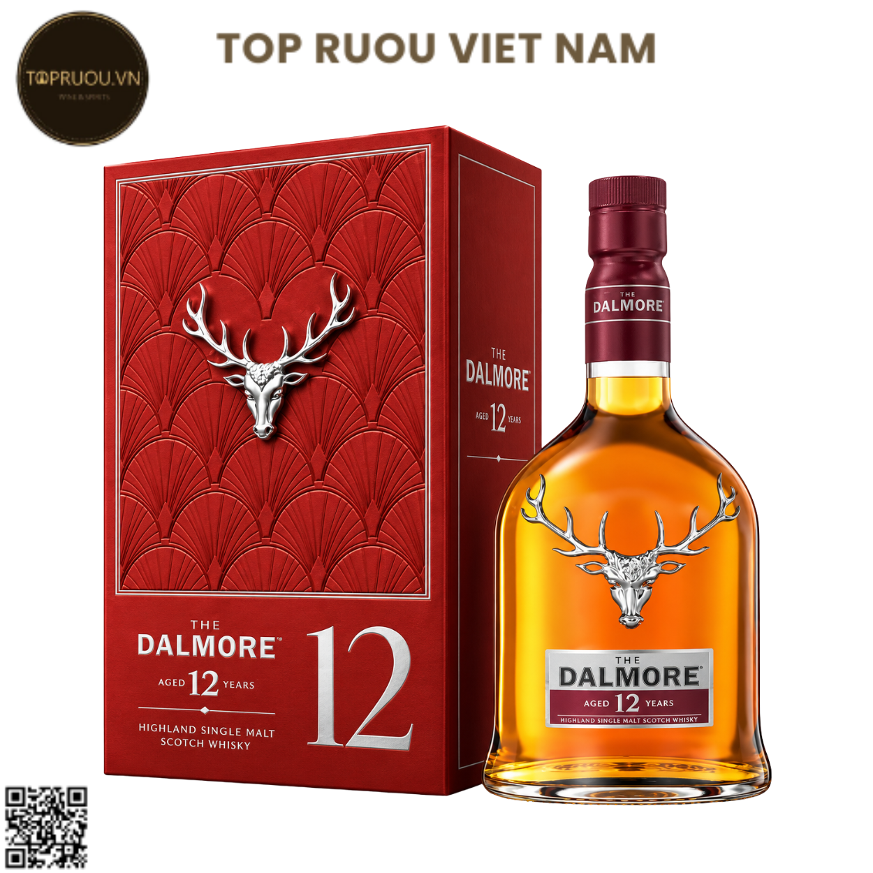 Hộp Quà Whisky The Dalmore 12 Single Malt F27 - 700ml - 40% - Scotland